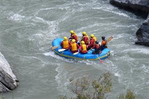White Water Rafting In A Group